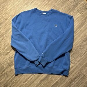 Champion Men's Classic Blue Crewneck Sweater